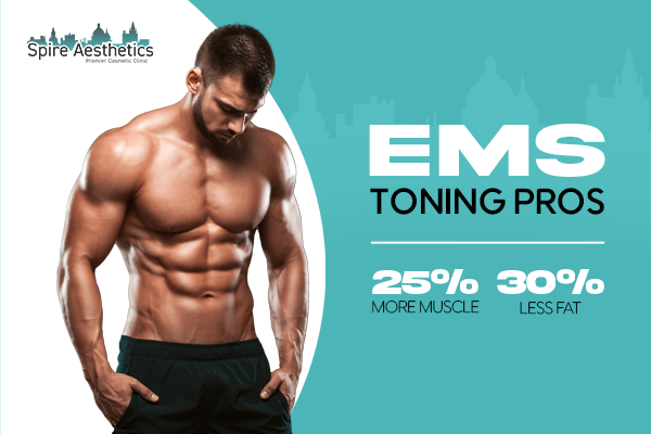 image of man with benefits of EMS toning pros treatment to help combat weight gain Barrow