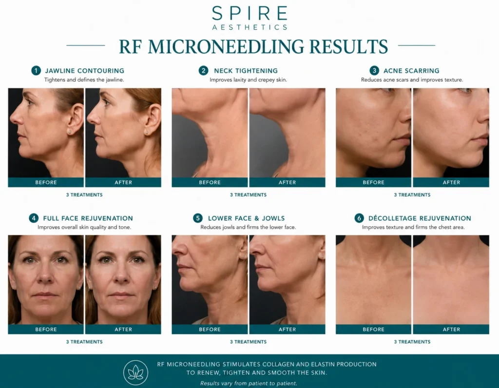 RF Microneedling Skin tightening Barrow results